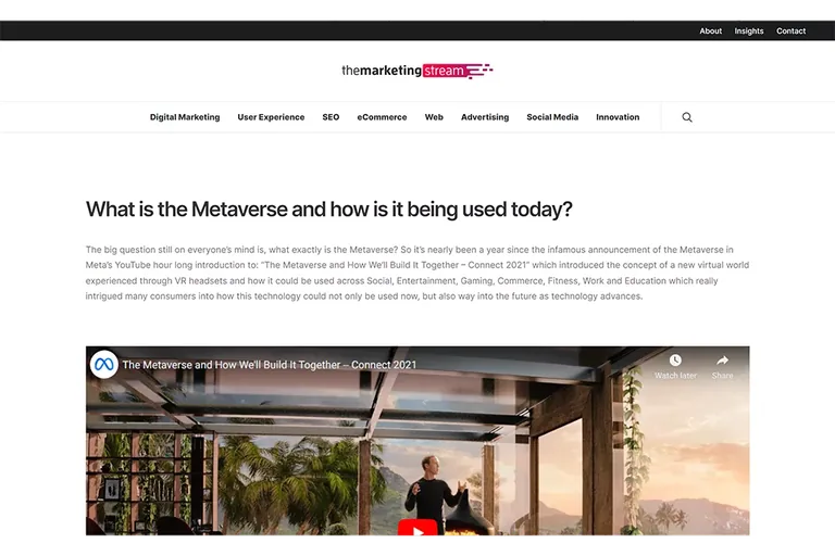 The Marketing Stream website