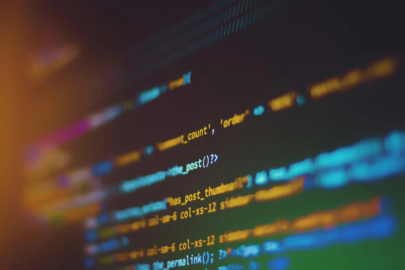 Close-up of website code on a screen